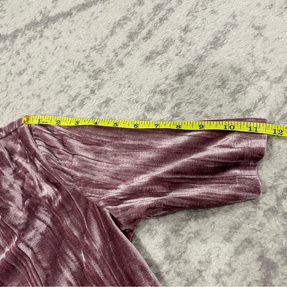 Pilco by Anthropologie Pink Velveteen Mock Neck Top - Picture 11 of 11